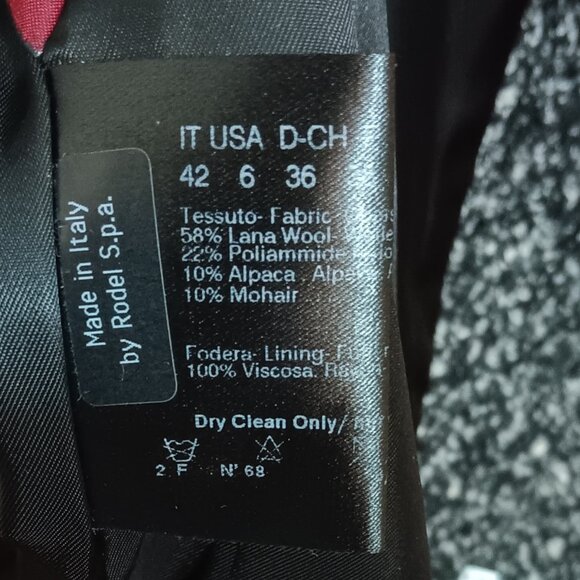 Cinzia Rocca Black and White Made in Italy Wool Alpaca Coat – sz 6 - Picture 7 of 11